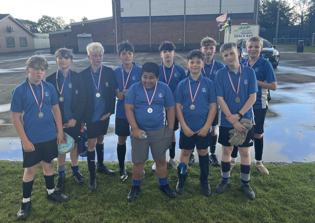 bls_pe's tweet photo. Boys football finals complete! Year 10 and 11 are South Cheshire Champions! Year 8 and 9 runners-up. Great effort from all the boys!
On to the girls next week! #TeamBLS https://t.co/lho7B067qy