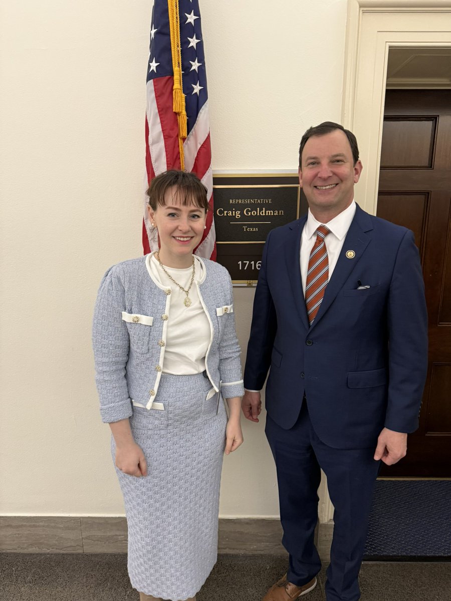 NTIAgov's tweet photo. .@ArielleRothNTIA was on the hill yesterday to meet with more members of @HouseCommerce to talk NTIA priorities, like BEAD, spectrum, and public safety communications. Thanks to @RepRickAllen &amp; @RepCraigGoldman for the time! https://t.co/X7rnDIehf2