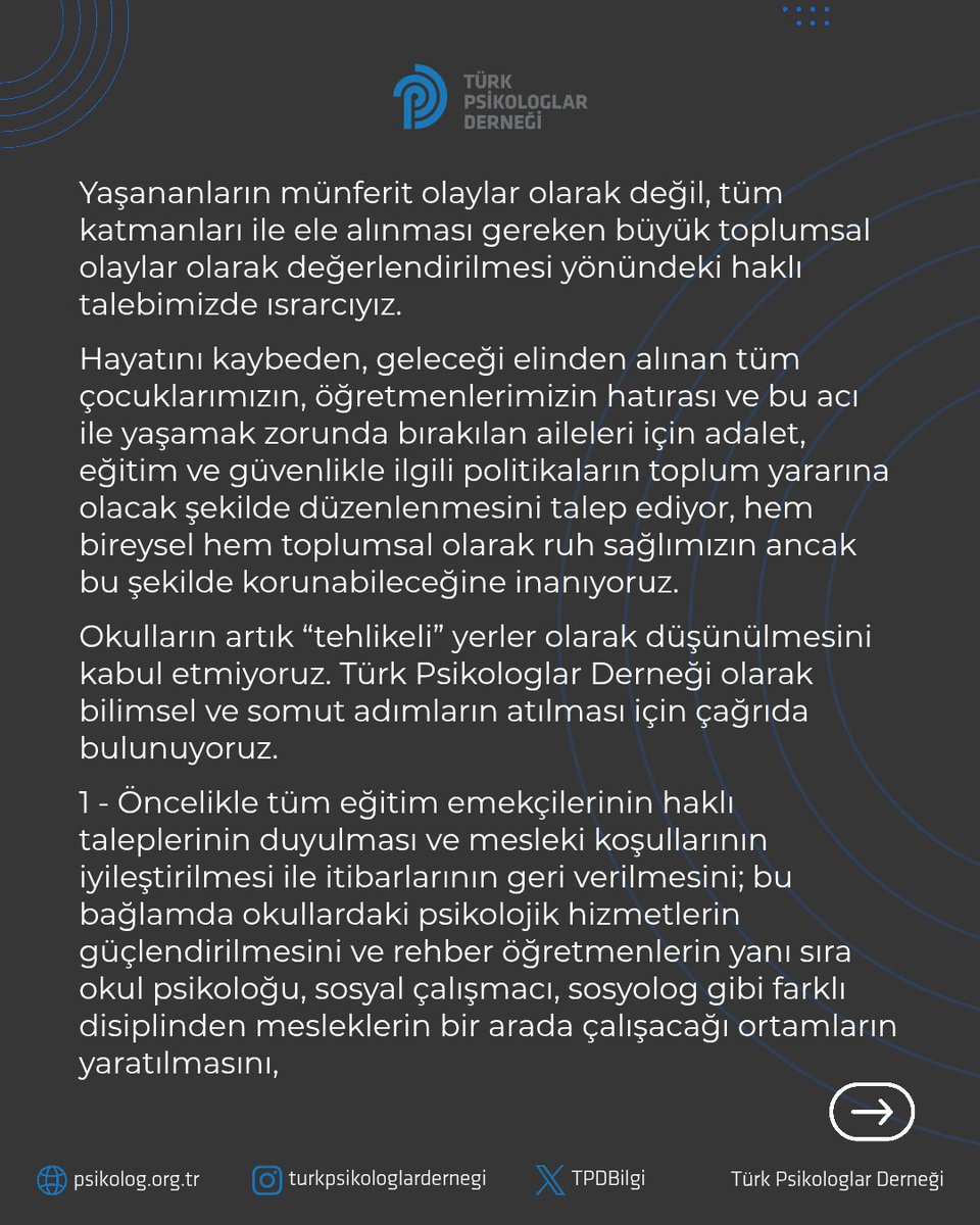 Türk Psikologlar Derneği tweet media