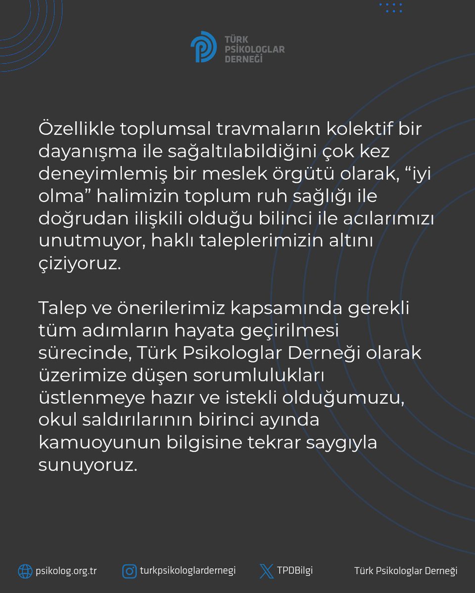 Türk Psikologlar Derneği tweet media
