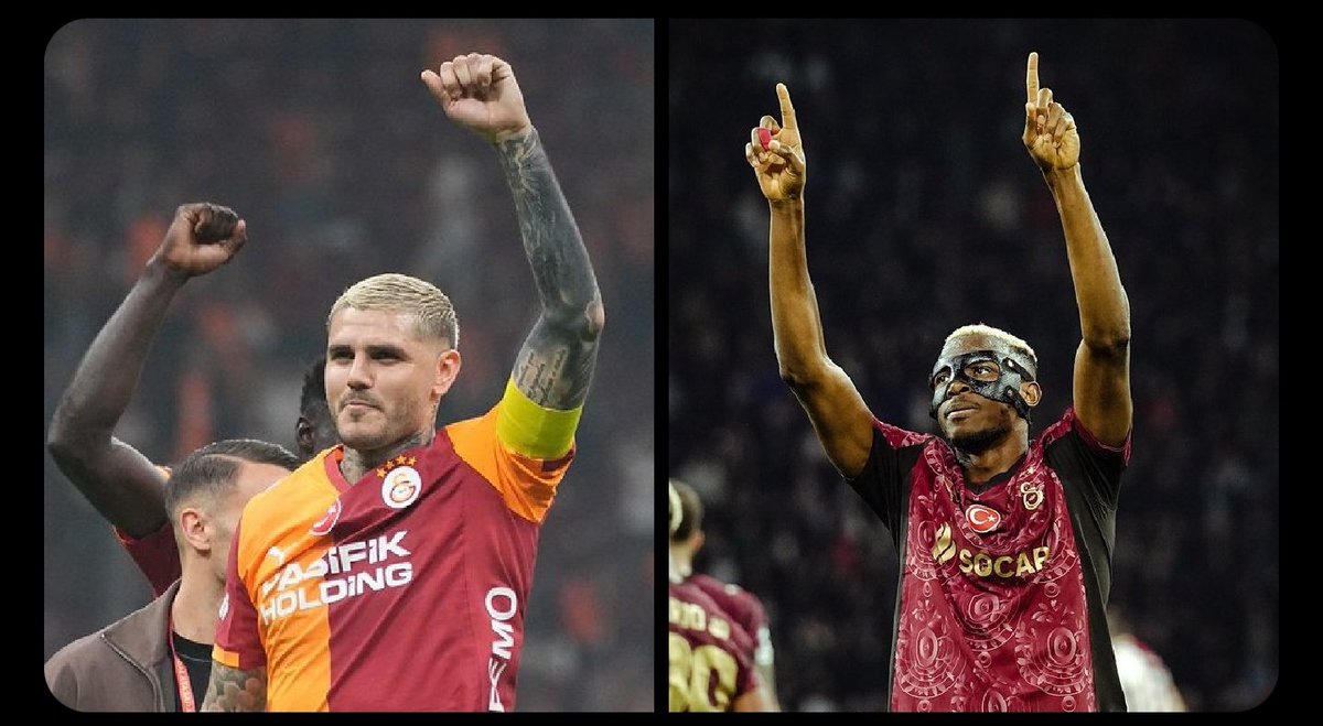arfutboltr's tweet photo. 🗣Osimhen: "Antalyaspor maçındaki son golde Icardi'nin attığı çalımı görünce 'İşte bu! İşte benim kaptanım' dedim. Golü kendisi atmadı. Kaan'a pas attı. Icardi çok büyük futbolcu." (GS Youtube Katıl) https://t.co/zbfQOhFueX