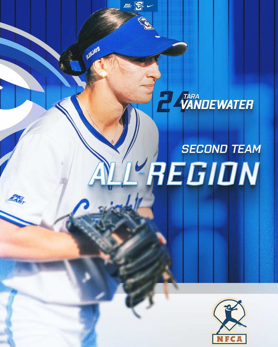 BluejaySoftball's tweet photo. Among the best in the Midwest.   

Congratulations to Tara Vandewater on being named to the NFCA All-Region Second Team!  

📰: https://t.co/CuoPj2TnoX

#GoJays | @NFCAorg https://t.co/6iCvHQUfzq