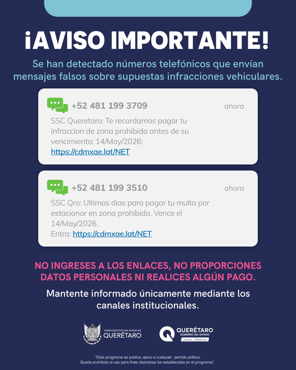 Secretaría de Seguridad Ciudadana de Querétaro tweet media