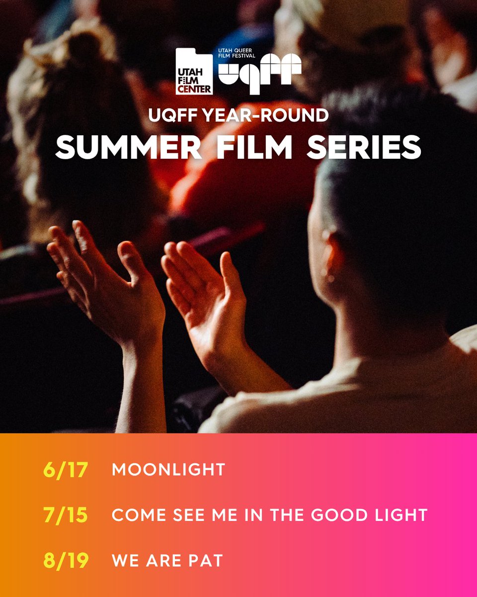 utahqff's tweet photo. Pass the popcorn—queer cinema is on the screen! 🌈
Join us this summer for FREE queer films celebrating beloved classics + bold new stories shaping LGBTQIA+ culture in Utah and beyond. Playing at @UtahFilmCenter.

🔗RSVP now to kiki with us: https://t.co/n2auIH8zsH
#UQFFYearRound https://t.co/FYbioBmNfI