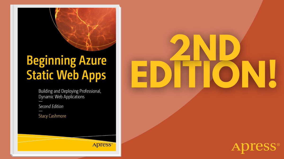 Apress's tweet photo. Build fast, modern web apps on Azure using JAMstack principles, Blazor WebAssembly, and APIs. Author @Stacy_Cash shows you how static hosting meets dynamic content for scalable, cloud‑ready web solutions. #Azure #Blazor #JAMstack #WebDev

🔗 https://t.co/l2EYOV7v0v https://t.co/IB7gQUoT7H
