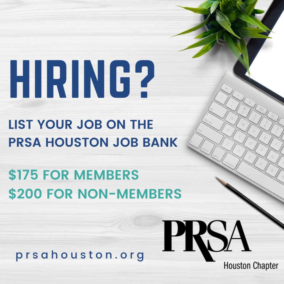 PRSAHouston's tweet photo. Whether you're actively job searching or simply exploring new possibilities, our job board connects PR professionals with opportunities across the greater Houston area.

Explore opportunities and move your career forward today at https://t.co/4XadgGwH4q https://t.co/k45VuXTZvn