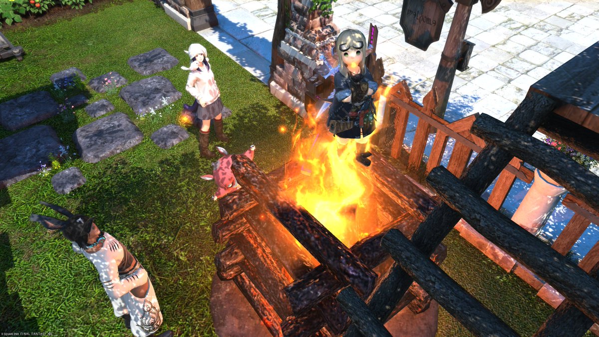 Purumo_ff14's tweet photo. ララフェル炙りスポット作ってもらった https://t.co/OVurDTHmzh