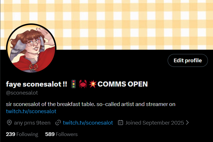 faye sconesalot !! 🚦🦀💥COMMS OPEN tweet media