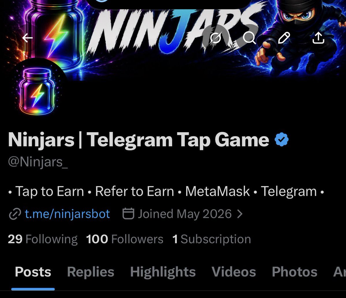 Ninjars | Telegram Tap Game tweet media