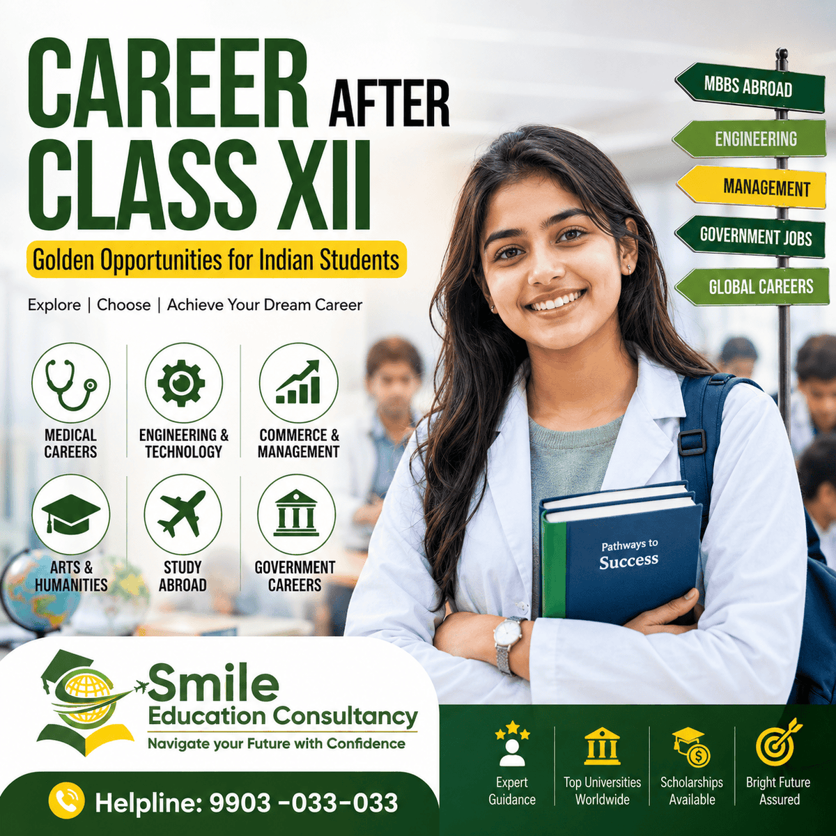 SmileEducationC's tweet photo. 🎓 Just finished Class XII in West Bengal? #WBCHSE

Here's your complete career roadmap — Science, Commerce & Arts streams covered.

✅ MBBS Abroad ✅ Engineering ✅ Government Jobs ✅ Study Abroad

Don't choose blindly. Choose wisely. 

👌 https://t.co/trGo9aK9Me

📞 9903-033-033 | Smile Education Consultancy

#CareerAfter12 #WestBengalStudents #MBBSAbroad #SmileEducationConsultancy #CareerAfterXII #WestBengalStudents #MBBSAbroad2026 #CareerGuidance #SmileEducation #StudyAbroad #WBCHSEStudents #KolkataStudents #CareerCounselling #LifeAfter12th