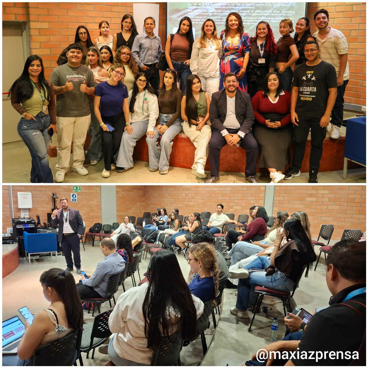 MaxiazPrensa's tweet photo. Cátedra de Ciudad, política pública de procesos y MAICC, comunicación territorial: ciencia,  tecnología e innovación. @AlcaldiadeMed @UdeMedellin_ https://t.co/fNasMsoej4