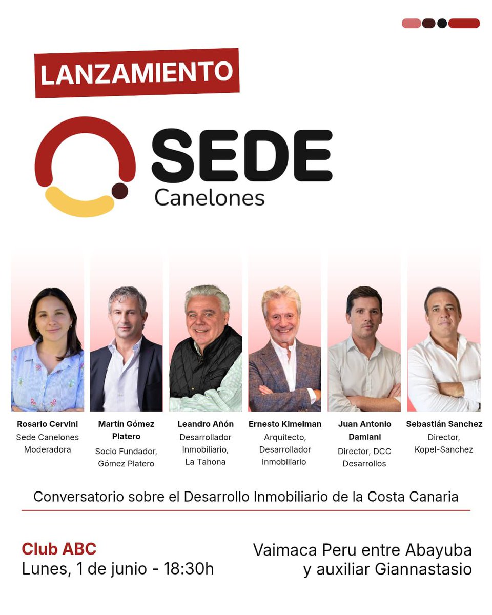 SedeCanelones's tweet photo. 🔴 LANZAMIENTO · SEDE CANELONES

➡️ El desarrollo inmobiliario y comercial de la costa de Canelones https://t.co/HcR0XItUot