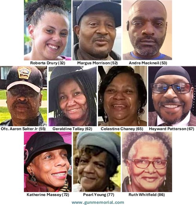 mst_on35116's tweet photo. (π§΅1/26) On this date (May 14) in 2022, an 18-yr-old white supremacist β armed with an AR-15 β shot 13 people at a supermarket, killing 10 (all black, one an armed security guard) (Buffalo, N.Y.): ππ‘π #GunsDontMakeUsSafer #DisarmHate
https://t.co/HInVwdXQcO https://t.co/YS6DYbHJjh