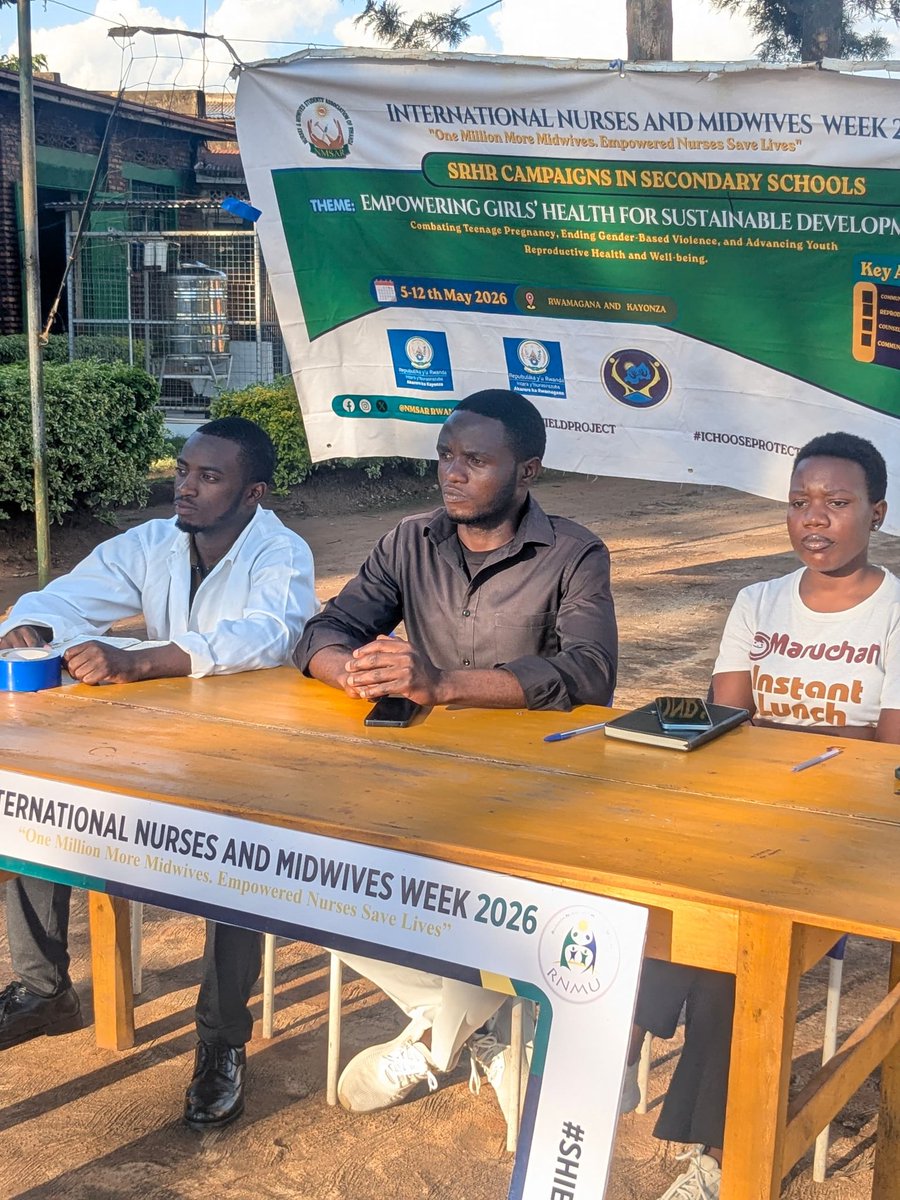 NMSAR_Rwanda's tweet photo. In collaboration with @RNMU1, #NMSAR continues its #ShieldProject campaign, advancing SRHR education across schools. As part of International Nursing & Midwifery Week 2026, a one of session was held in Lycee Islamic de Rwamagana, promoting awareness on #SRHR, #GBV prevention. https://t.co/hN57DzuLaE
