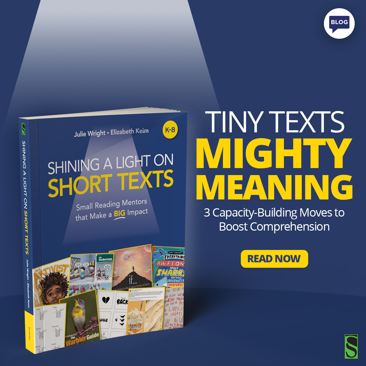stenhousepub's tweet photo. From 📖 poems to comic strips, advice columns 📑 to bumper stickers, short texts are an engaging and versatile tool for engaging readers. 🤓 

Learn more about teaching with short texts in this blog by authors Julie Wright and Elizabeth Keim. https://t.co/rmI4FDSSQK https://t.co/SbXmBsLO8r