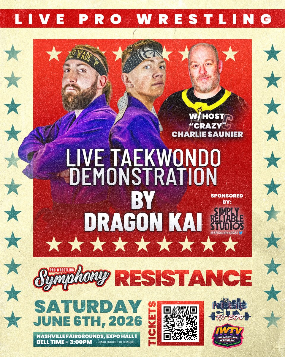 PWSymphonyLive's tweet photo. Dragon Kai (@erronwade, @StudentCullen1) has arrived, and they'll be hosting their first live demonstration at the Music City Fit Expo!

Hosted by @NashSportsRadio's "Crazy" Charlie Saunier  (@CrazyCharlie615) and sponsored by Simply Reliable Studios (@SRStudios2024)! 

🎟 Saturday, June 6th at The Nashville Fairgrounds - get your tickets here: https://t.co/I2sNfIWzGH