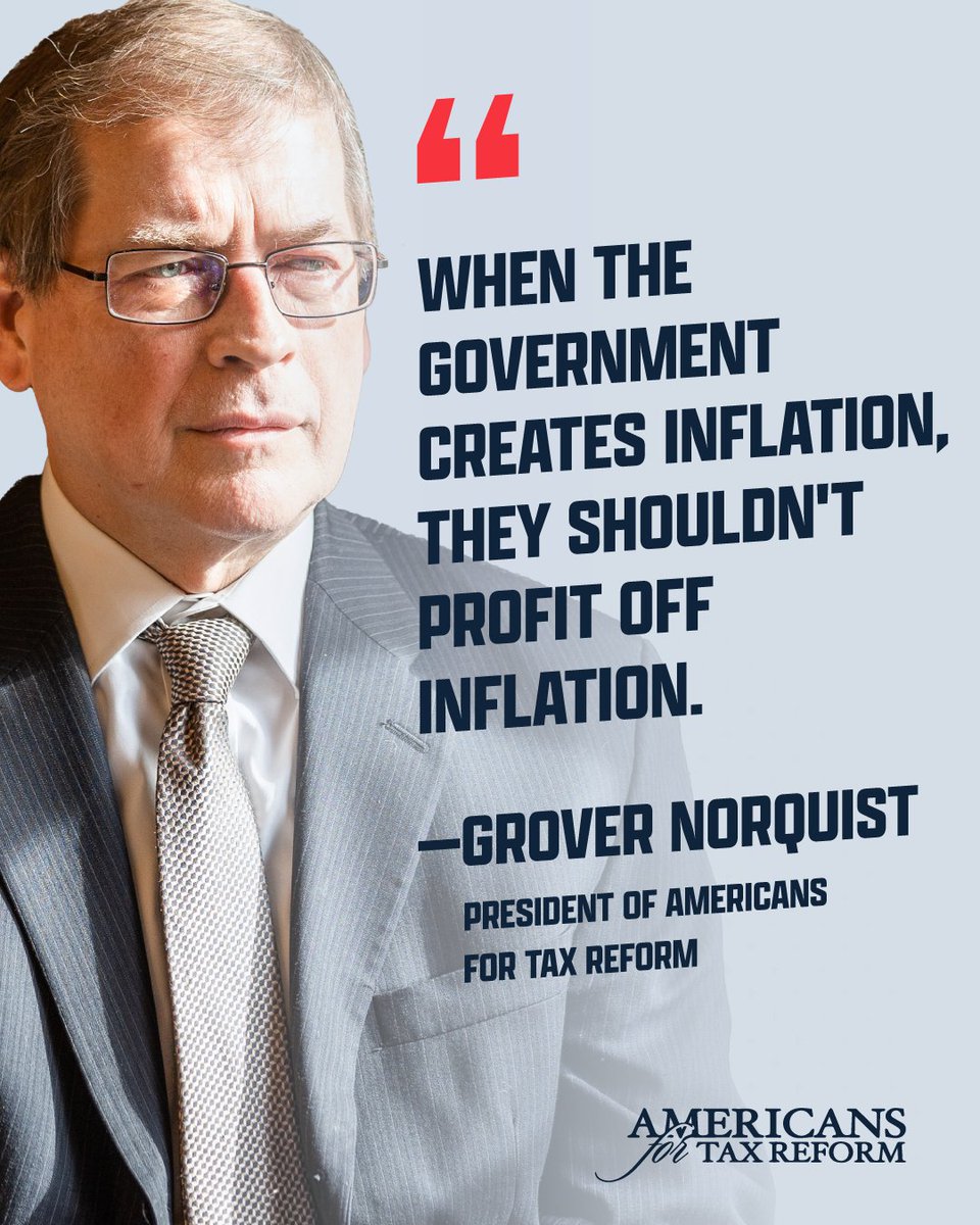 taxreformer's tweet photo. Inflation shouldn’t create a hidden tax hike on investment.

Taxing inflationary “gains” punishes savers, investors, and retirees even when there’s little or no real profit.

Ending the inflation tax on capital gains would help middle-class Americans build wealth. https://t.co/VTSn3pzury