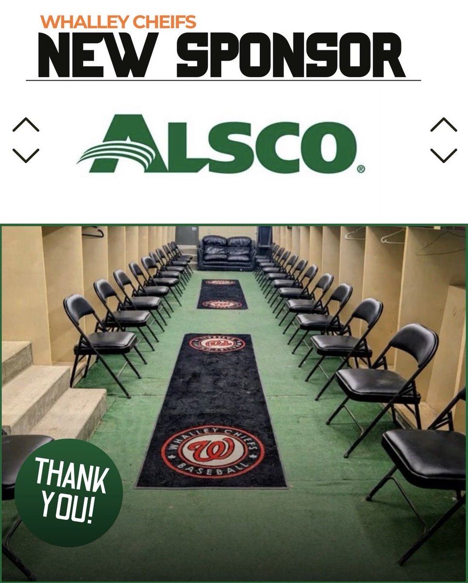 Whalley_Chiefs's tweet photo. Thank you to Cory Curtis and Alsco for the custom mat donation!
The best teams take pride in their clubhouse — and the same goes for the workplace. From logo mats to uniforms, towels, and facility services, Cory and the Alsco team help businesses create safer spaces every day. https://t.co/Jxim8ejLb5