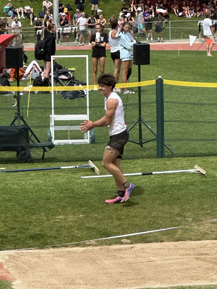 raptorathletics's tweet photo. State Track: Cameron Bell wins the Long Jump state title with a mark of 24’0. Bryson States grabs 2nd place. Great event for the Raptors on day 1. @aurorasports https://t.co/Xm9dB8x6qc