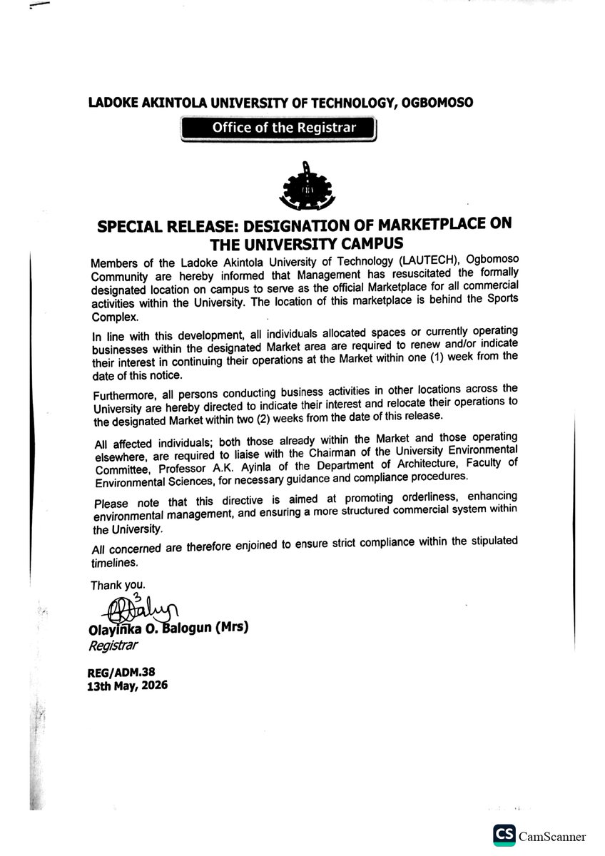 Ladoke Akintola University of Technology tweet media