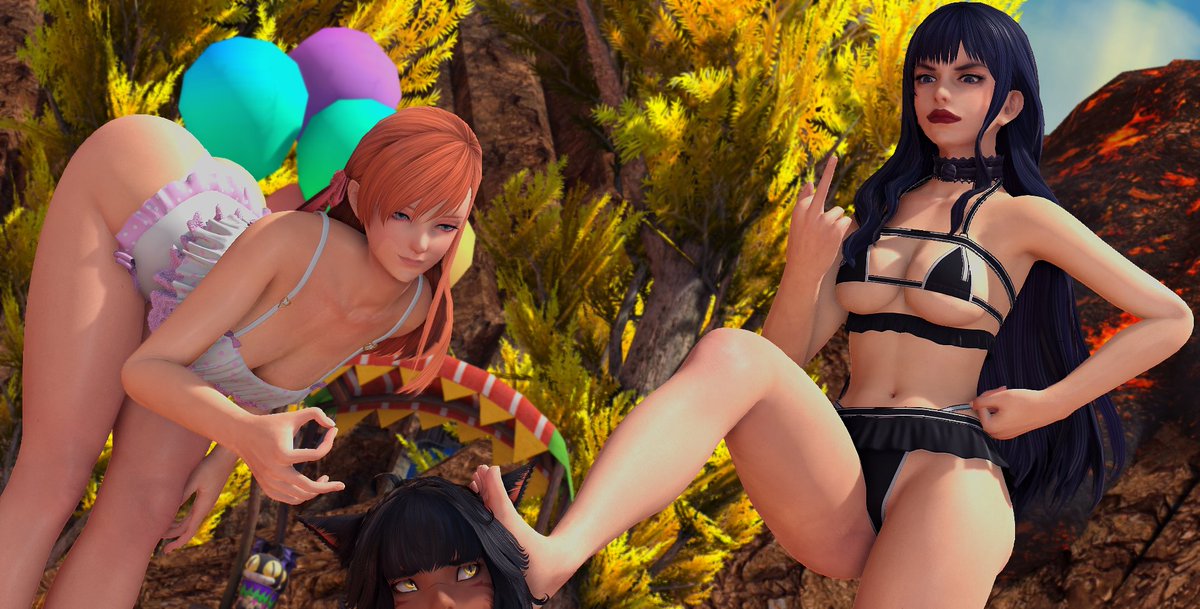 RoxxyXIV's tweet photo. I came to this fun amusement park with Lyse, but she ditched me for someone better. Gaia and Ryne were there too, and didn't waste time putting me in my place. https://t.co/f9aP1dF6j0