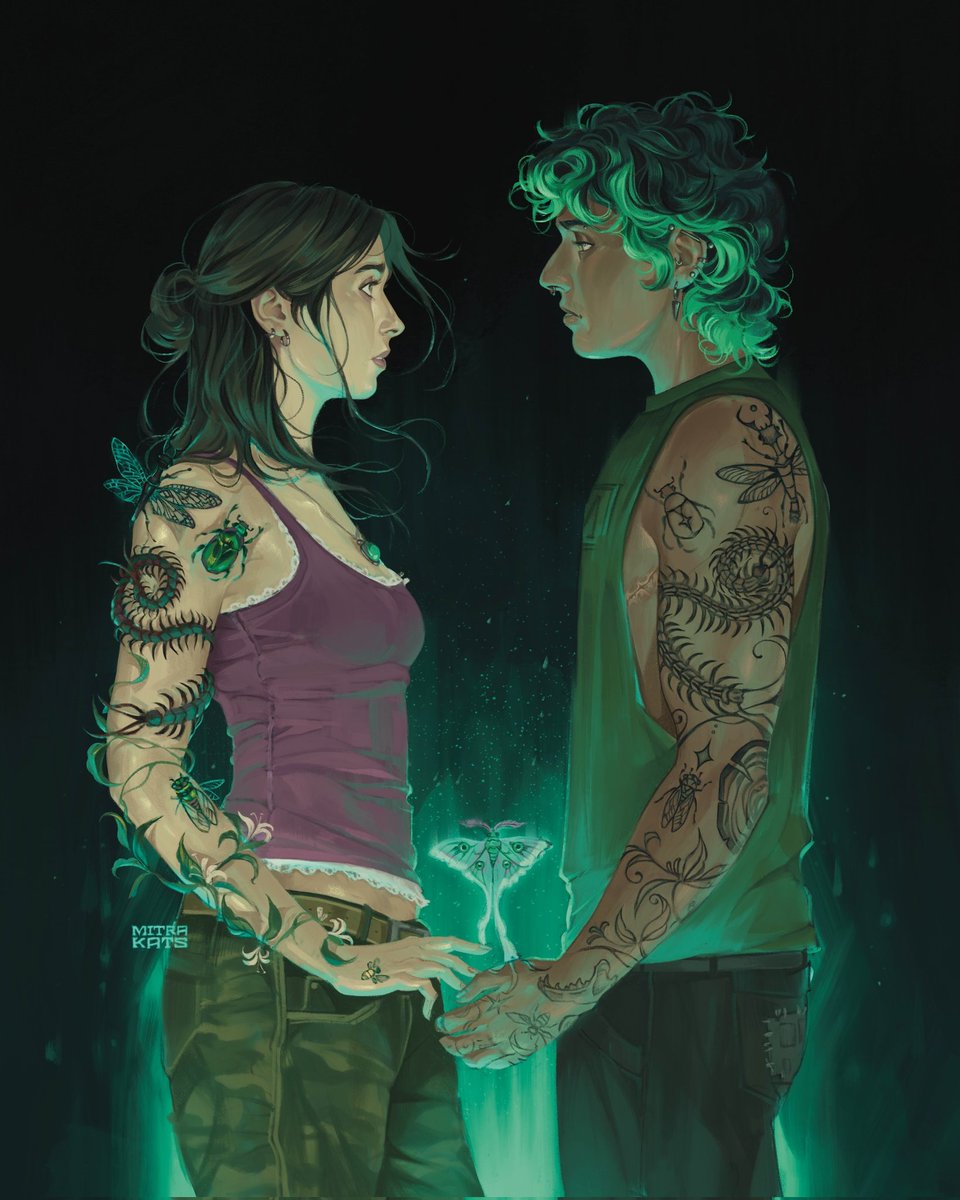 RowanBrightonB's tweet photo. The daughter of an addict with magic creeping through her veins like kudzu meets the harm reduction worker who wants to help but harbors a bitter secret ✶⋆.˚

First look at Blight and Sierra from White Trash Witchcraft, brought to life by the incredible @mitrakats ! ⋆.˚ https://t.co/mcZegG6JGm