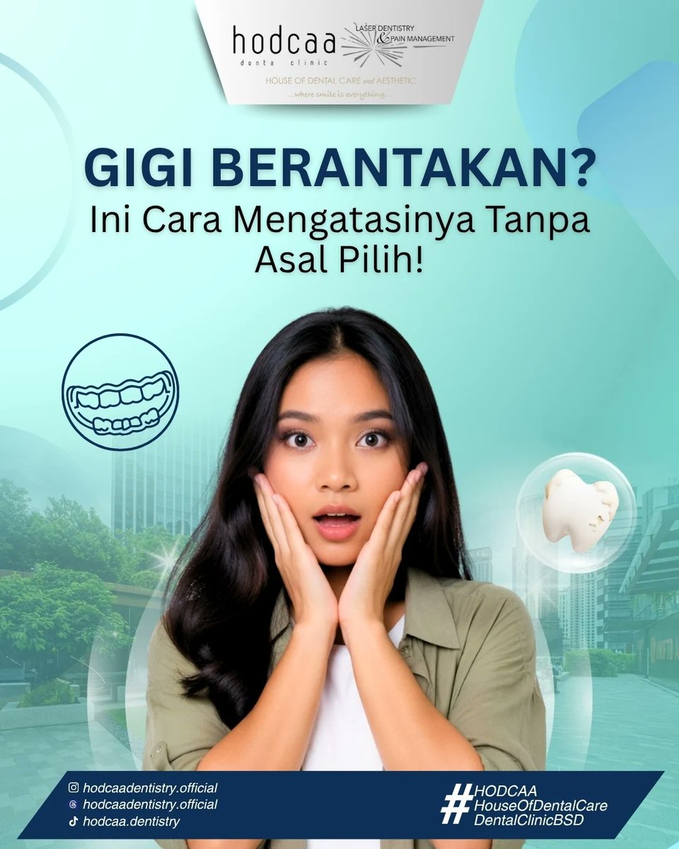 gracefulgums's tweet photo. Behel orthodontic treatment membantu merapikan posisi gigi secara bertahap, khususnya untuk kamu yang punya gigi berjejal atau tidak rata ✨

#HodcaaDentalClinic #DentalClinicBSD #HodcaaBSD #PremiumDentalClinic #aestheticdental https://t.co/2T1gljuYFT