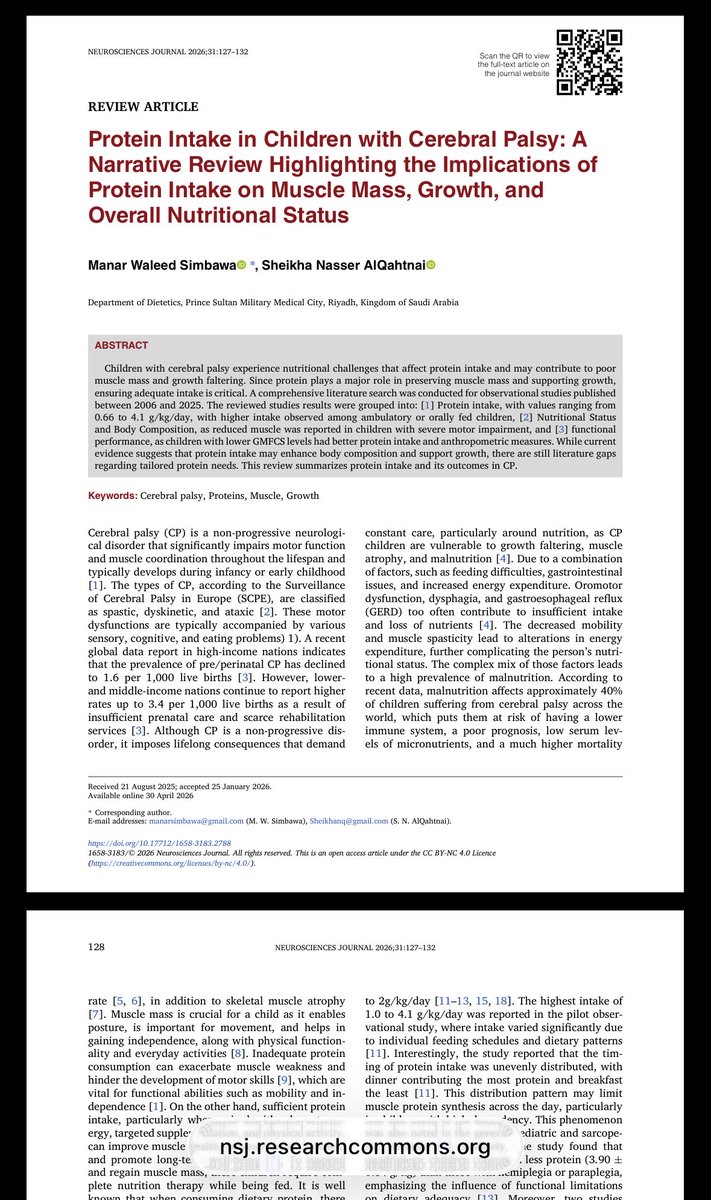 ManarSimbawa's tweet photo. الحمدلله حمدًا كثيرًا💕 

يسعدني مشاركة نشر بحثي السردي رسميًا في مجلة Neuroscience journal 

كانت رحلة العمل على هذا البحث خلال فترة البورد السعودي للتغذية العلاجية ونقطف ثماره الان 🙏🏻 فخورة برؤية الجهد يتحول إلى بحث منشور رسميًا

لقراءة البحث : 
 https://t.co/pWatmSdrt4 https://t.co/DnHbjQXUji