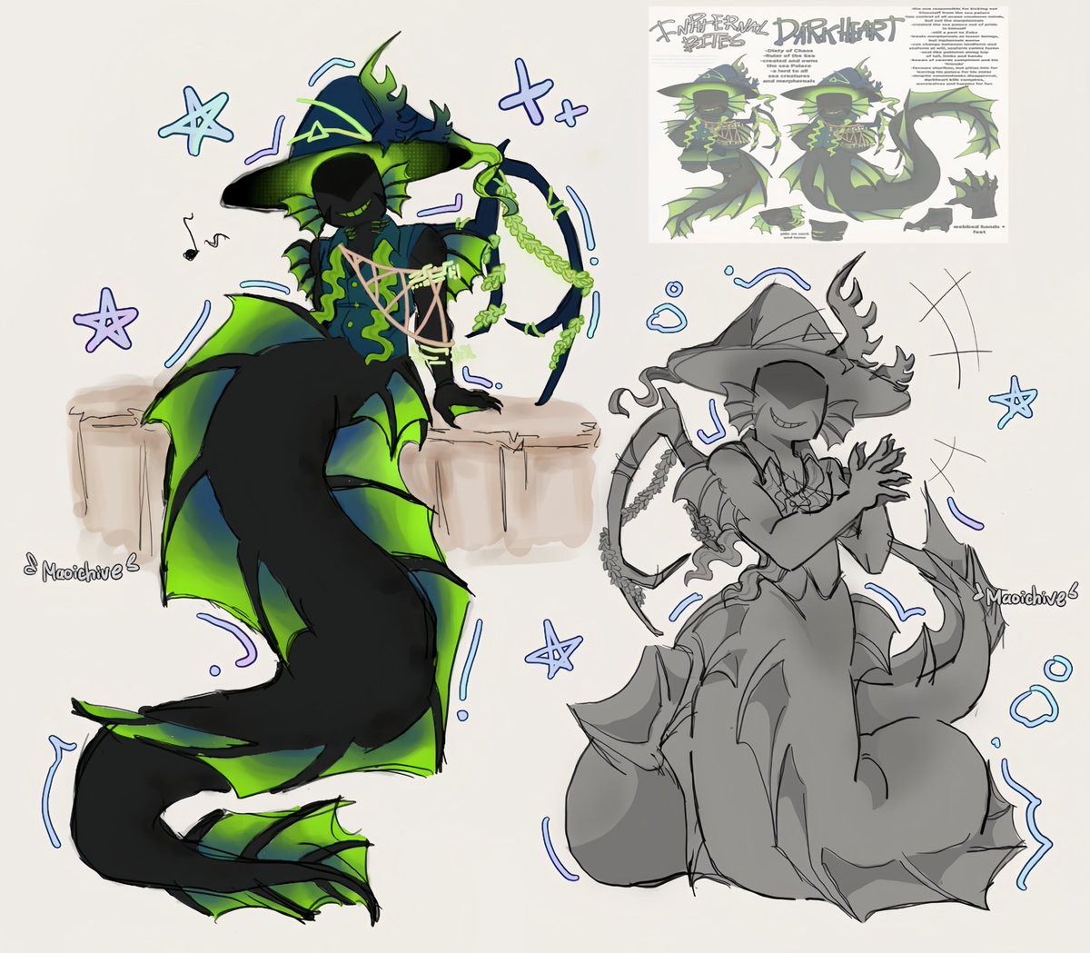 maoichive's tweet photo. Darkheart yarrr 💚
 design by @/akusinsane 
#phighting #phightingart https://t.co/JrZ8jmJUQ7