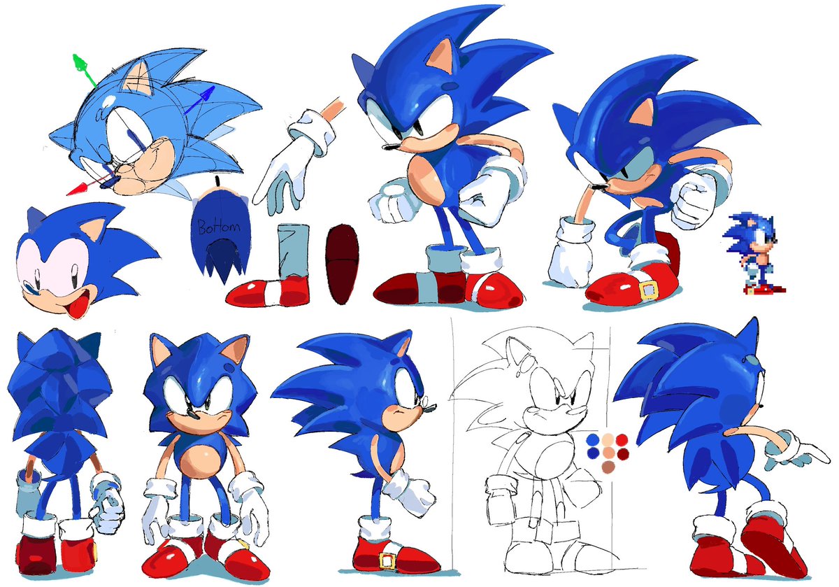 INFMILK_Mgn's tweet photo. style study of my own sonic style https://t.co/5pPgJutS1N