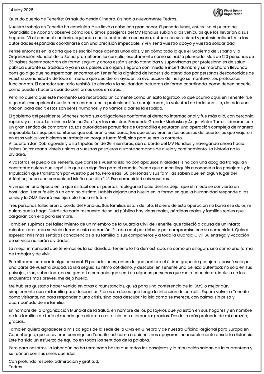 Tedros Adhanom Ghebreyesus tweet media