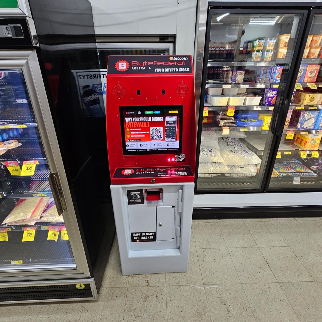 ByteFederalAU's tweet photo. New Bitcoin ATM in Wauchope.

Visit Spar Express Wauchope, NSW.

Cryptocurrencies Available: Bitcoin, Ethereum, Litecoin, USDT, Dogecoin and more!

https://t.co/jNRXM0eSah https://t.co/V4TnvTFLvY