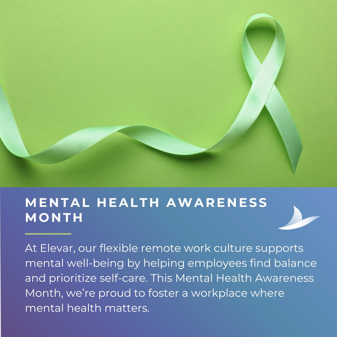 ElevarTx's tweet photo. May is Mental Health Awareness Month, a crucial time to acknowledge that well-being is not just about physical health, it's about mental wellness, too.

At Elevar Therapeutics, our mission is rooted in elevating treatment experiences for patients and caregivers who face difficult, under-treated health conditions. We know that caring for others begins with caring for ourselves and our teams.

Let’s continue to build a supportive community where everyone feels valued and understood.

#MentalHealthAwarenessMonth #ElevarCares #MentalHealthMatters #ElevarCulture #ElevatingOutcomes #ElevarTx #ElevarTherapeutics