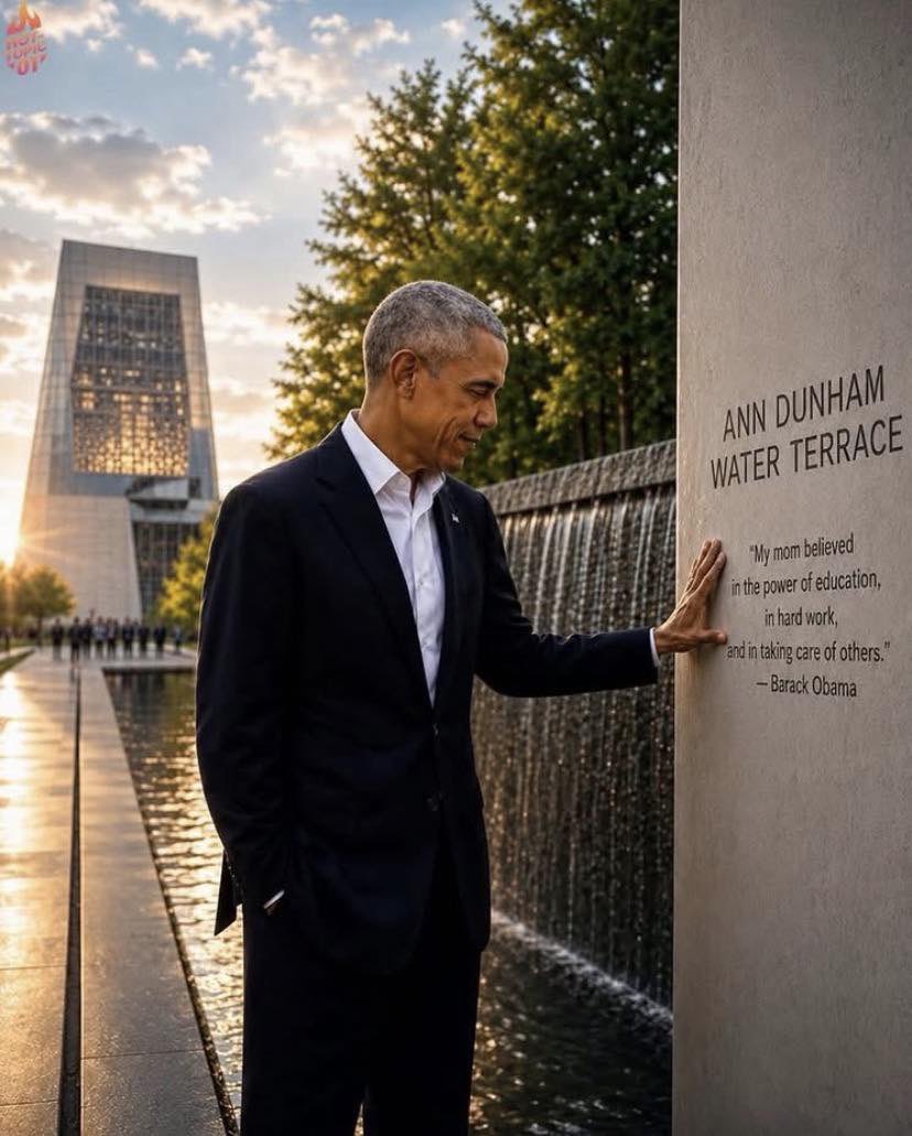 LePapillonBlu2's tweet photo. President Obama made a memorial for his mother at his library… because he’s a wonderful human being. https://t.co/hUEzPxSg48