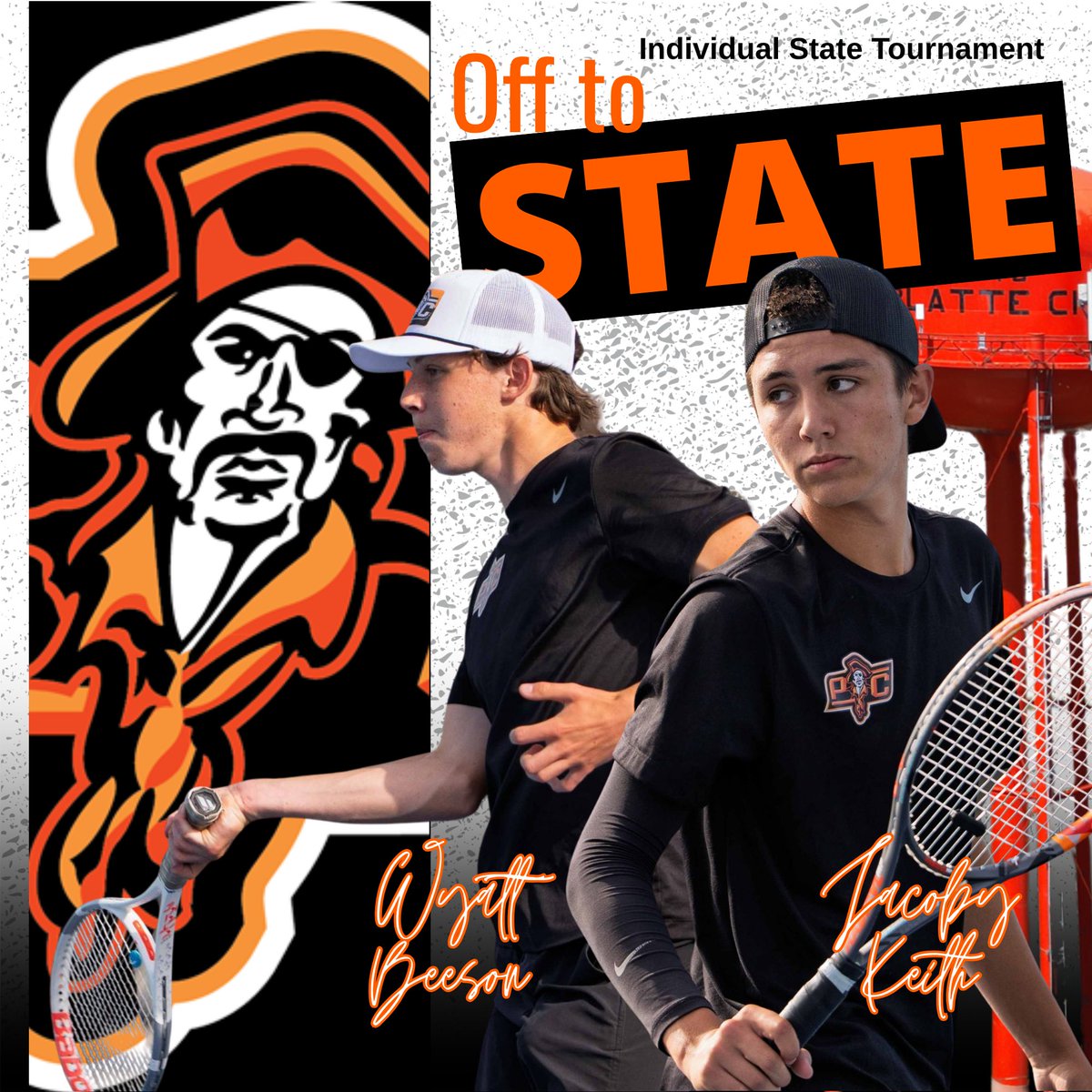 SportsPchs's tweet photo. STATE BOUND for PCHS Boys Tennis...GOOD LUCK!

Individual State Championship
Springfield, MO

Graphics created by Katelyn Newberry, PCHS Sports Marketing Student https://t.co/8qDJe1C3wK