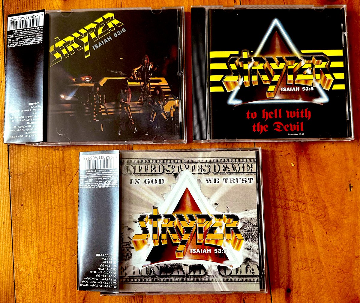 RobbCar13's tweet photo. 🚧 TRIPLE THREAT THURSDAY 🚧
This week the bumblebee’s for Jesus are coming to kick the devil’s a** right back to f**kin’ Hell …
#NowPlaying
STRYPER
#SoldiersUnderCommand
#ToHellWithTheDevil
#InGodWeTrust
@MoMetalTrax @6NYHC9 @nicole_robar @ricksaints76 https://t.co/FKIJo1SjyN