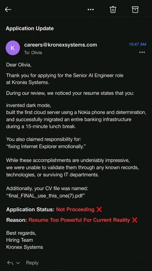 iampaid2exist's tweet photo. After trusting AI to build resume and didn't go through it 😂😂😂 https://t.co/dBX0Kxii2O