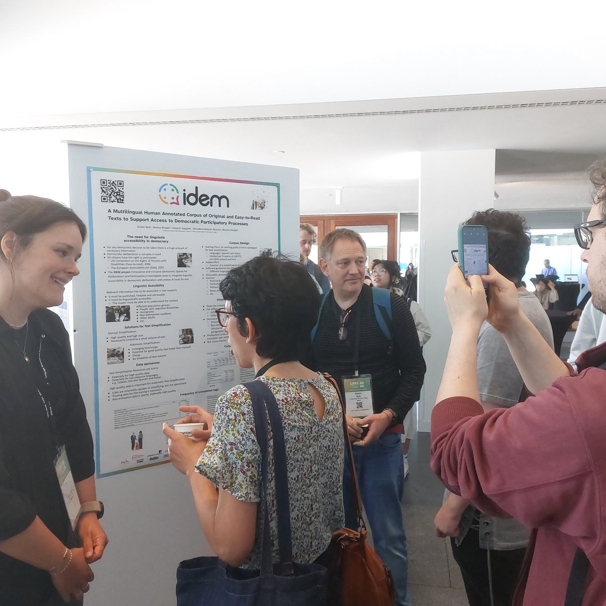 idem_EU's tweet photo. The @idem_EU Corpus, a big common effort presented at the LREC 2026 conference, is a specialized multilingual dataset designed to support text simplification and improve accessibility in democratic participatory processes! 

Further info here! https://t.co/LoLz5hpORf https://t.co/OfEc9h8Kua