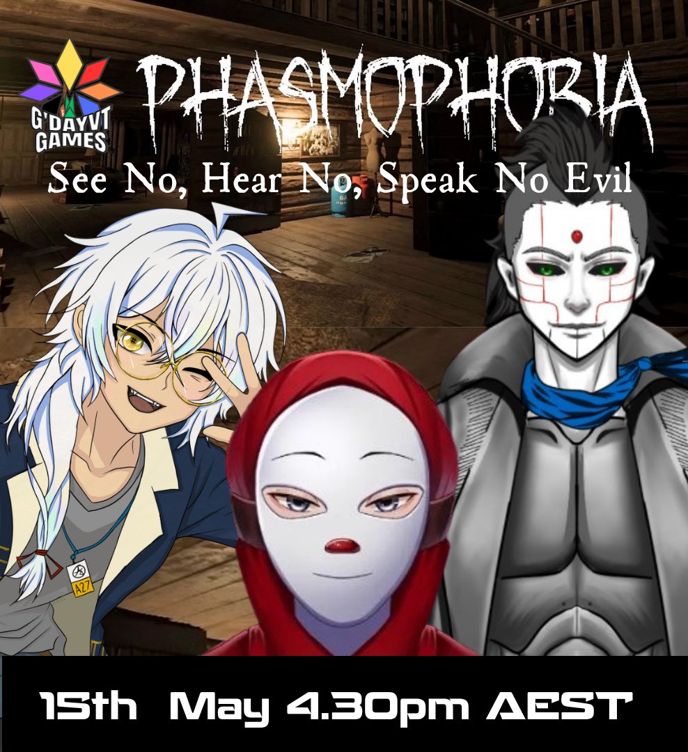 gdayvt's tweet photo. ✨️G'DayVT Games Round 2✨️
Phasmophobia - Hear No, Speak No, See No Evil

Our teams will have to identify the good but one can not see, one can not hear and one can not speak!

And if that is not hard enough they have incentives to mess with their game further with all proceeds going to @CreatorsBAS 's initiative towards Game on Cancer

Check out the teams and their individual stream over the weekend!

The *Best Bits* and results will be streamed to G'DayVT at a later date!