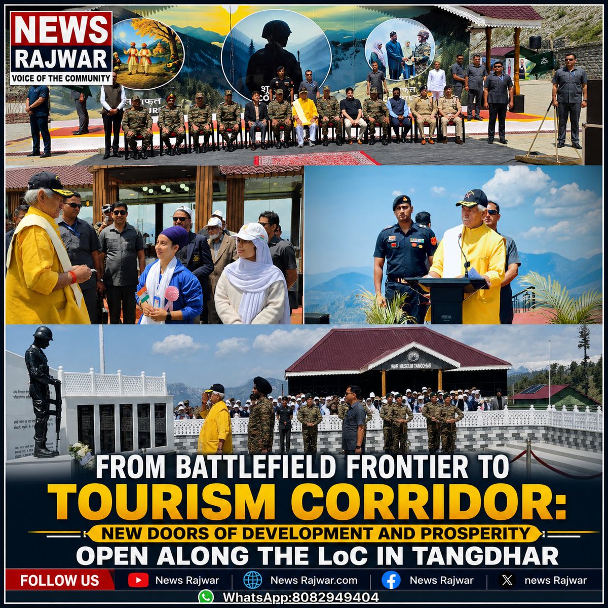 HelloNewsRajwar's tweet photo. From Battlefield Frontier to Tourism Corridor: New Doors of Development and Prosperity Open Along the LoC in Tangdhar.https://t.co/hsT3iAqXZ9 https://t.co/41nE3QPSzv