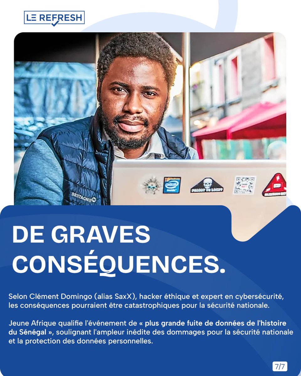 lerefresh's tweet photo. Cyberattaques au Sénégal : chronologie d’une vulnérabilité numérique 🇸🇳💻
Des institutions stratégiques aux données sensibles, retour sur une série d’attaques qui interroge la sécurité numérique de l’État et la protection des données au Sénégal.
#LeRefresh #Cyberattaque https://t.co/kwgDFOL10x