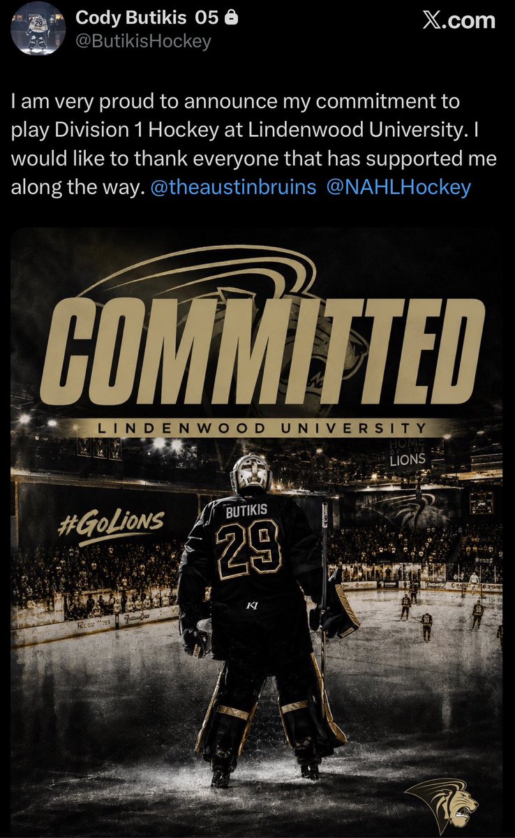 RISaintMsHockey's tweet photo. Congratulations to Cody Butikis (2022-23) on his commitment to play @NCAAIceHockey at @LULionsHockey!
#MountPride https://t.co/veVGOyqppN