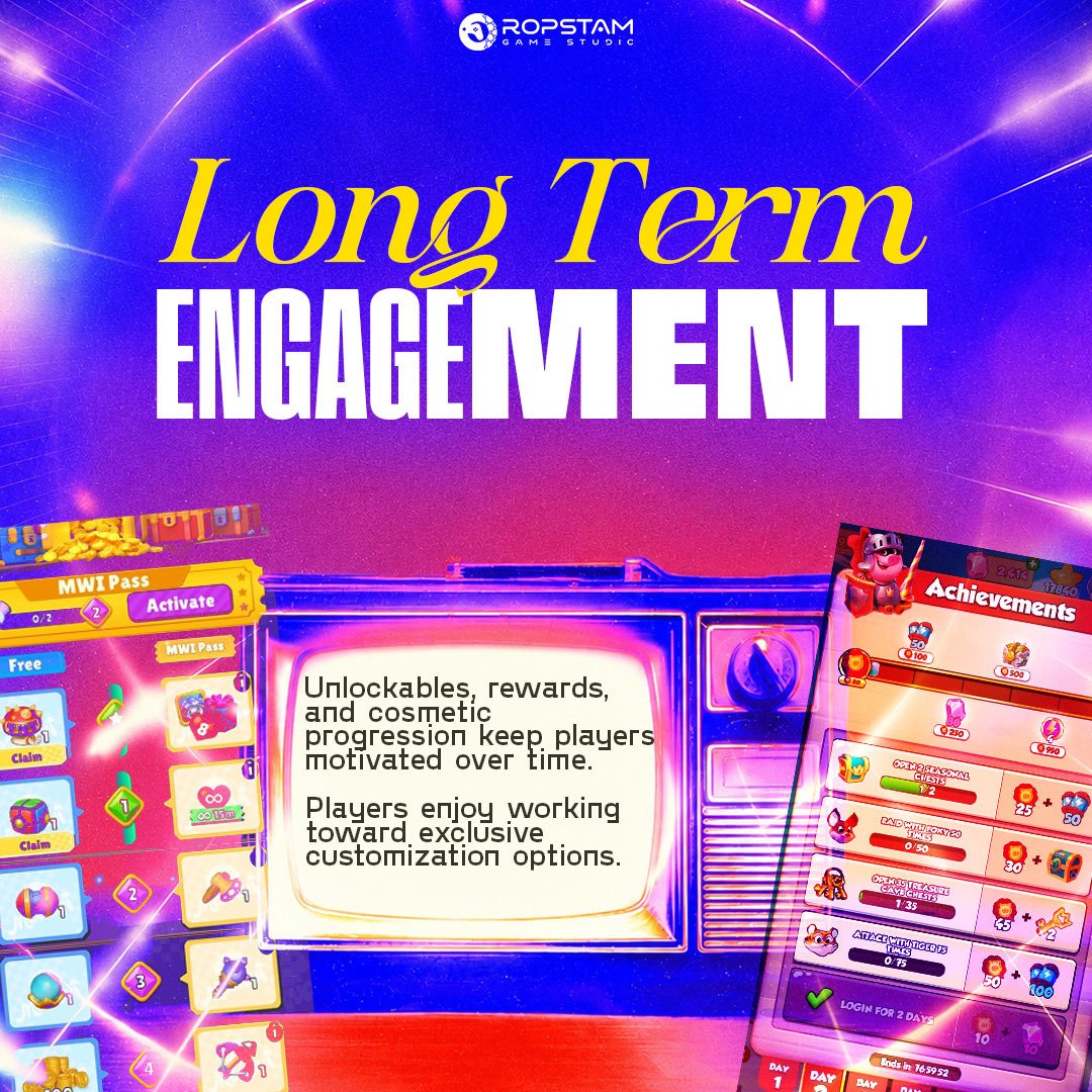Ropstamgames's tweet photo. Great customization systems make players feel more connected, expressive, and engaged.

Here are the key reasons why it matters in game design. 🎮✨ 

#GameDevelopment #GameDesign #Customization #GameDevTips #RGS #RopstamGames https://t.co/2JwKUc1APW