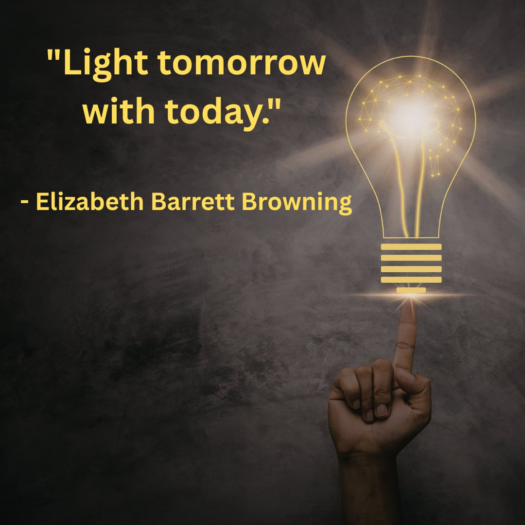 ucwebs's tweet photo. "Light tomorrow with today." - Elizabeth Barrett Browning #idea #lightitup #life #thoughtoftheday #QOTD https://t.co/s2koHrMo89