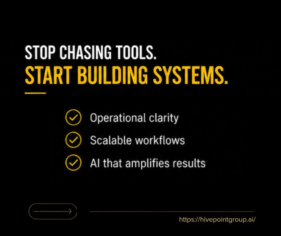 HivepointGroup's tweet photo. MSPs don’t have a capacity problem.
They have a workflow problem.

Fix escalation process → AI actually works.

No process = more chaos.

👉 https://t.co/TyItMAkcKh

#MSP #AI #Workflow #Automation #ITOps https://t.co/vzyKepOZwp