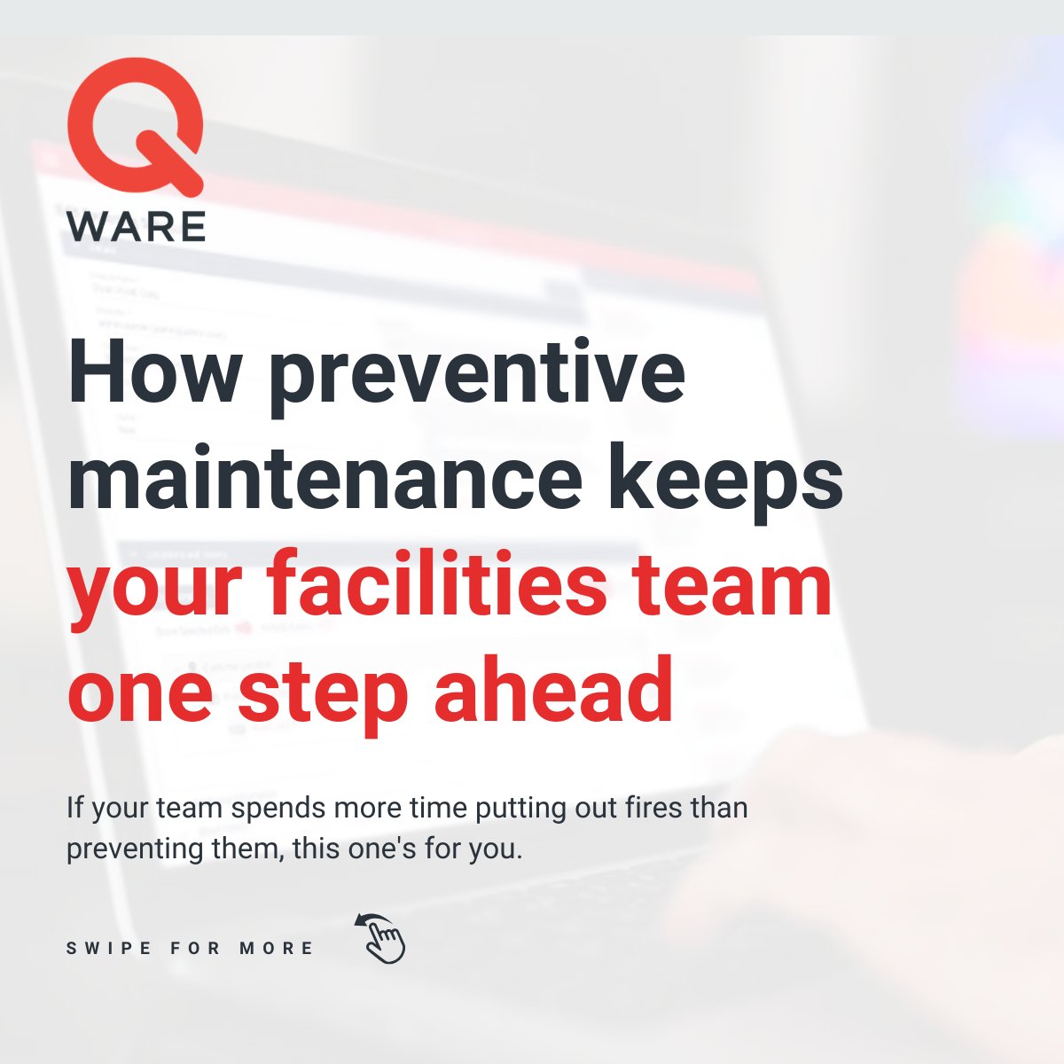 qwarecmms's tweet photo. Honest question: how much of your team's day is planned vs. just responding to whatever breaks next? 

🔗 Read more about how preventive maintenance can benefit your team: https://t.co/FkVNzg3pge

#FacilitiesManagement #PreventiveMaintenance #CMMS #FacilitiesTeams https://t.co/1XdRWSIHfw