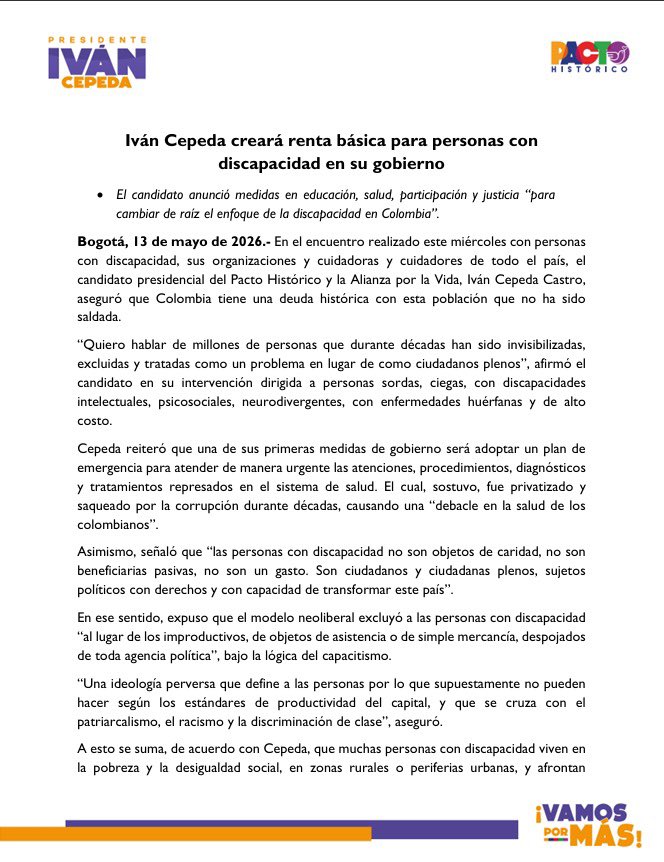 Iván Cepeda Castro tweet media