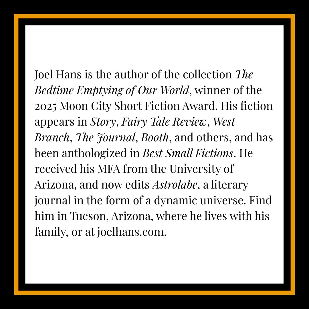 StoryLitMag's tweet photo. Just Posted: STORY Fiction Editor Jaime Goh’s review of THE BEDTIME EMPTYING OF OUR WORLD by Joel Hans. Read it here: https://t.co/oZQDo0VvaR https://t.co/Ce3r1WWPQ8