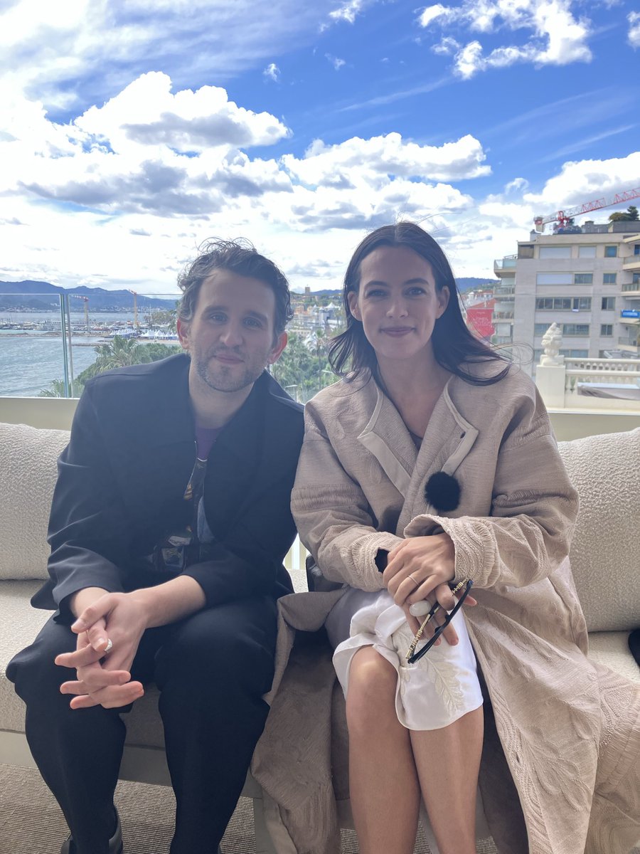 BBaronnet's tweet photo. Première interview cannoise de ce crû 2026

Une vraie joie d’échanger avec Harry Melling et Riley Keough autour du film d’ouverture de la @Quinzaine Butterfly Jam 

Merci @Never_Sorry 

#Cannes2026 https://t.co/alSJ29wjw7