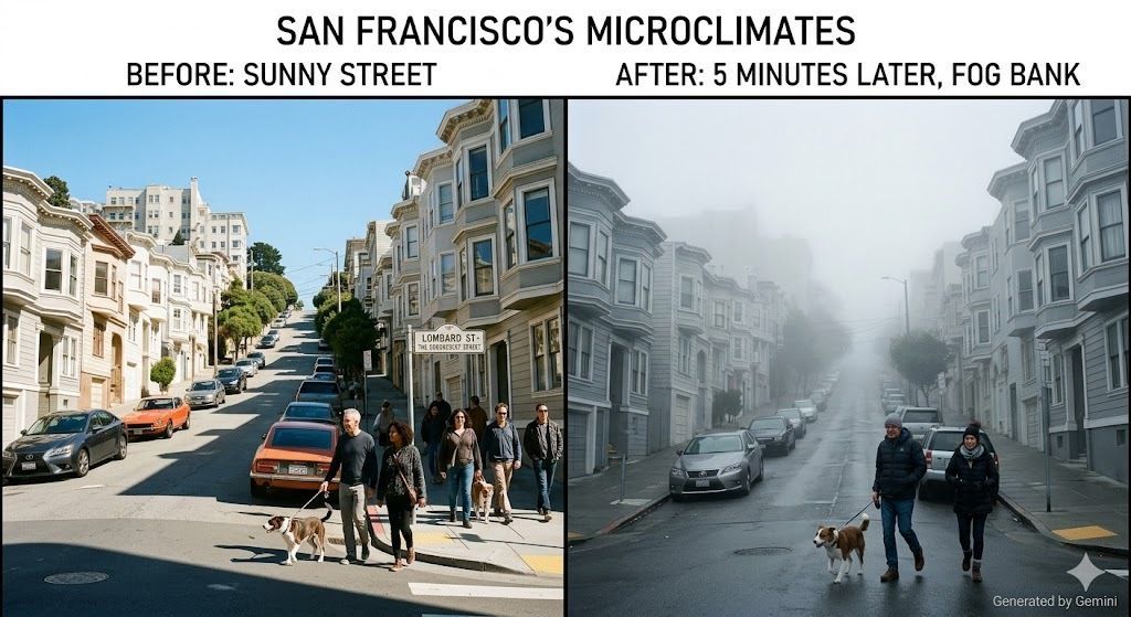 KarlTheFog_'s tweet photo. Throwback Thursday to 10 AM this morning when it was briefly clear. Sorry about that lapse in judgment. I’ve since corrected the error and restored maximum gloom. 💅🌫️ #TBT #KarlTheFog #SFWeather #GloomCore #MistakesWereMade https://t.co/0uXC4zlXOd